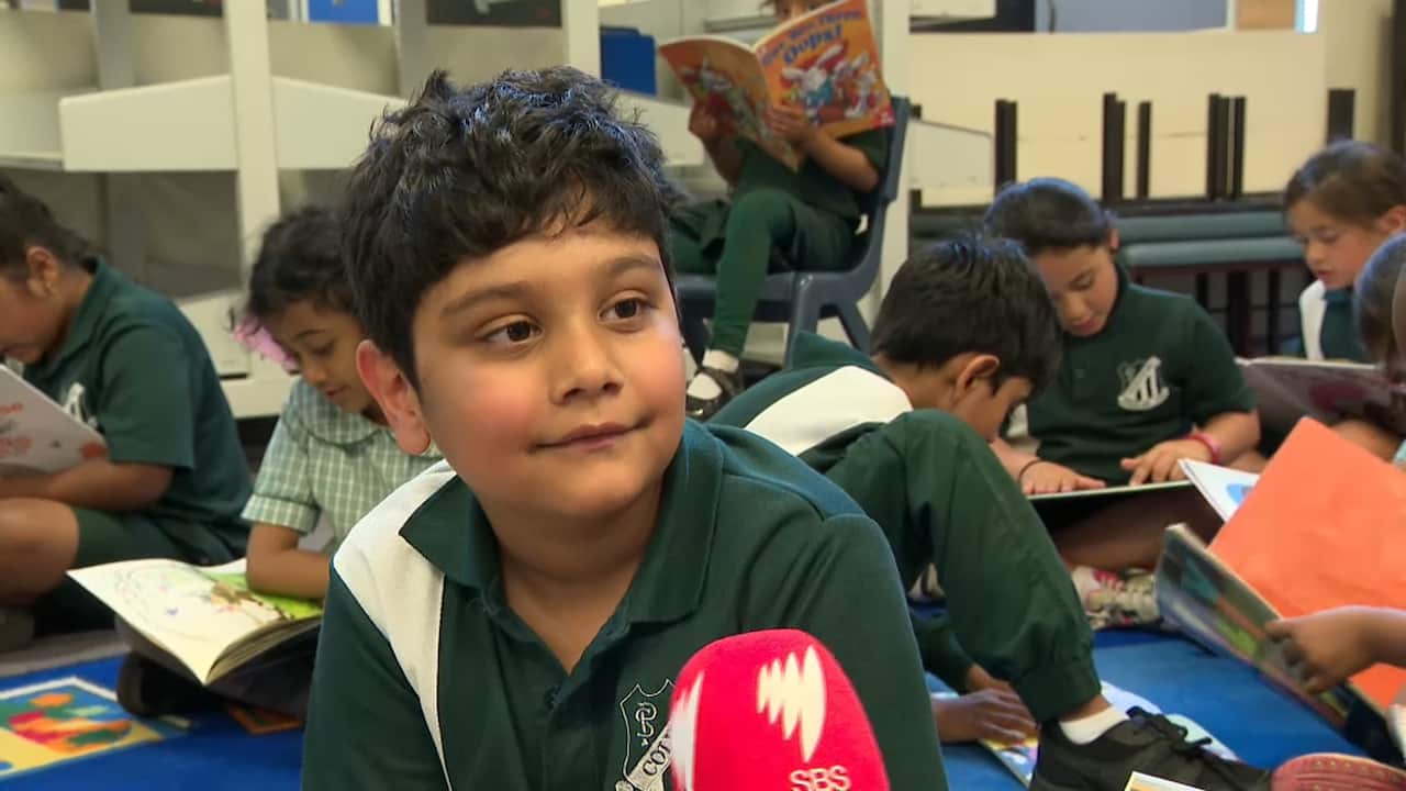 7-year-old Abdullah loves reading.