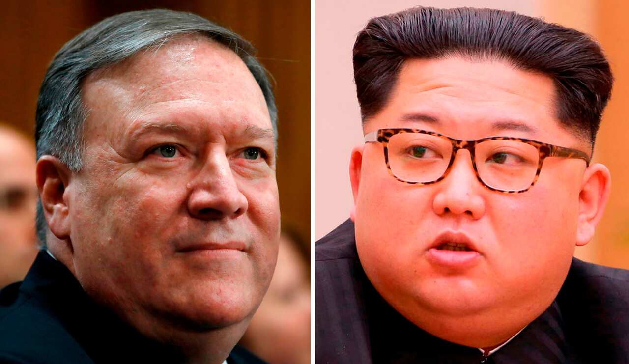 US Secretary of State Mike Pompeo and North Korean leader Kim Jong-un.