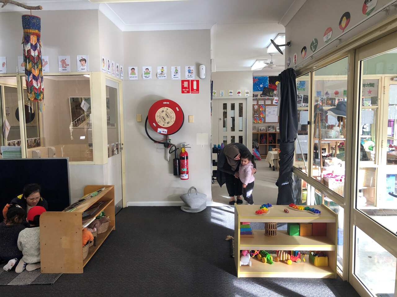 Iman Alomari kisses Nora goodbye