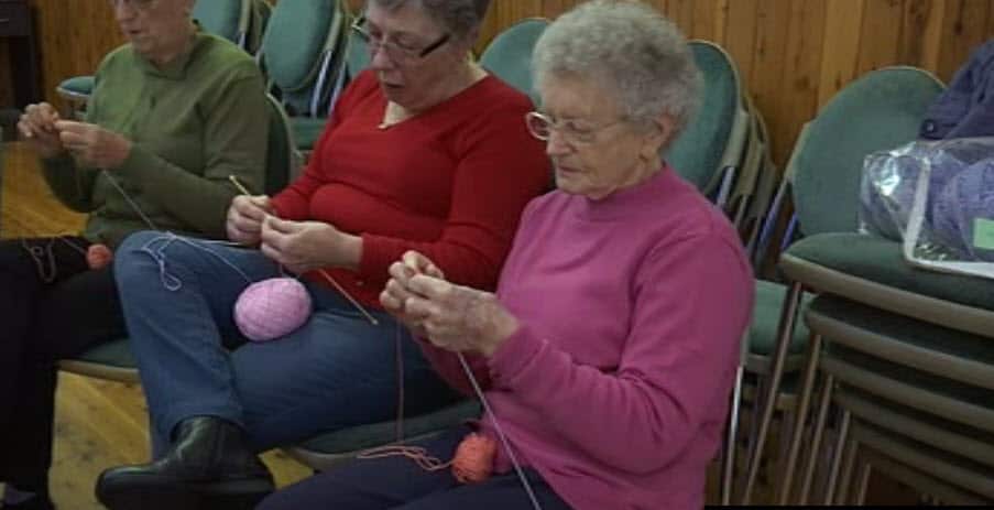 In Gwenda Howard’s knitting group, woolly hats and jumpers are strictly prohibited. The only thing participants are allowed to make are breasts. And they make them – fleshed coloured and in a variety of sizes – by the bucket load.