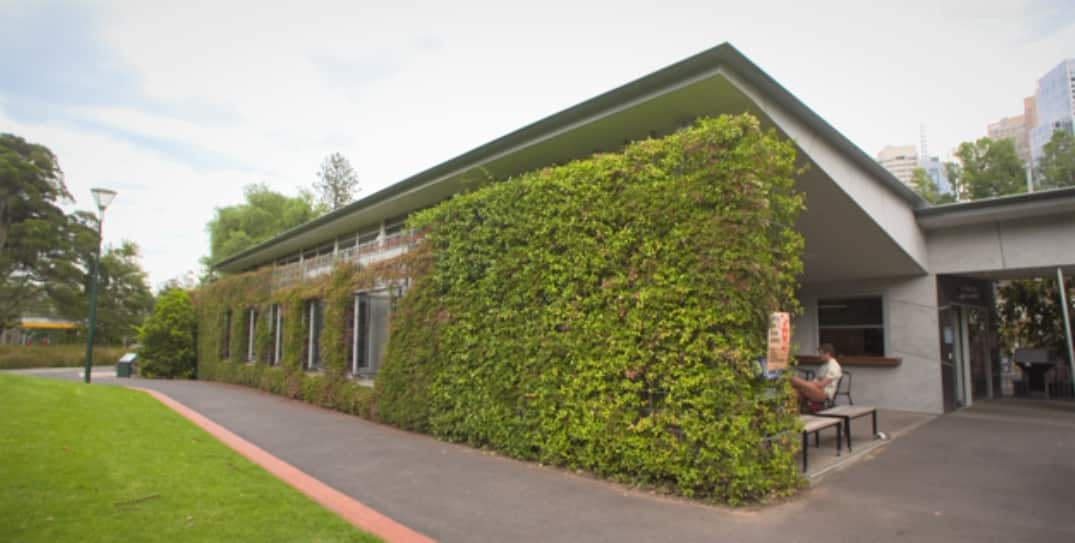 KereKere Green cafe is in Melbourne's Fitzroy Gardens.