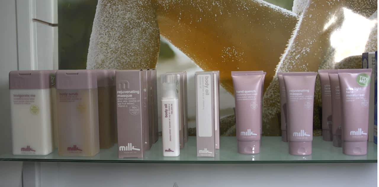 A womens' range has joined male skincare products on the shelves at Milk & Co.