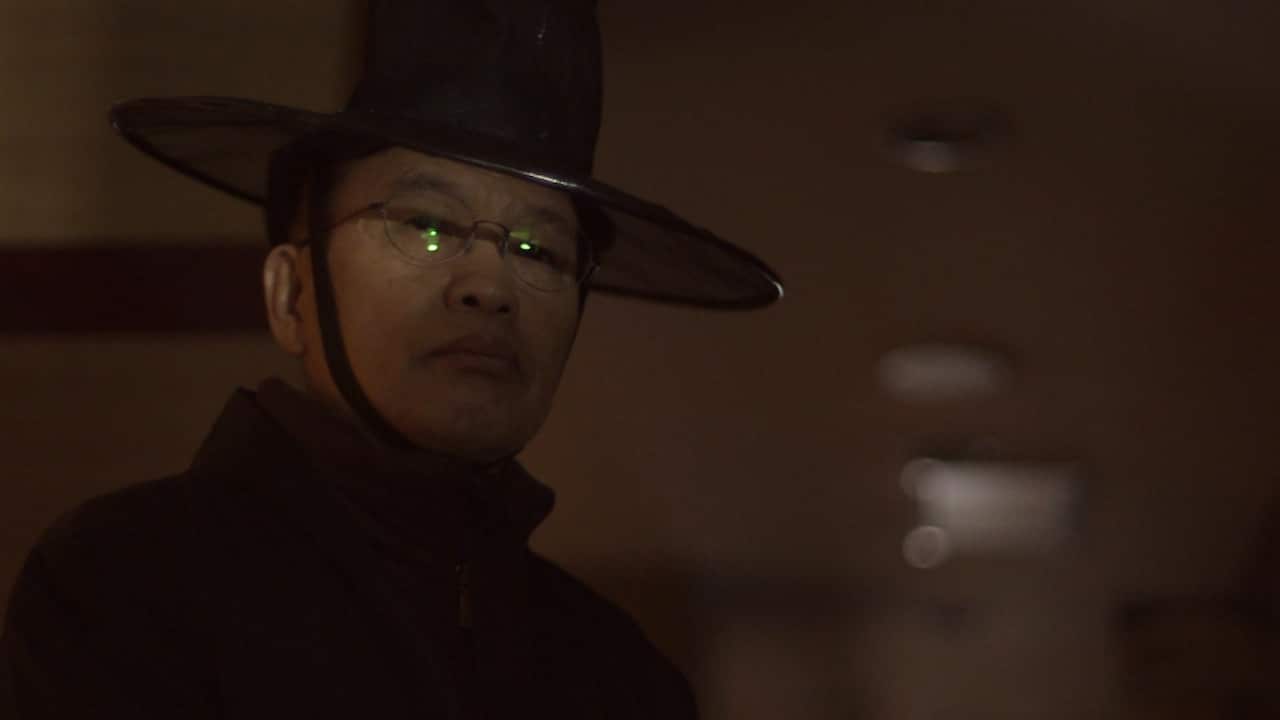 'The Angel of Death' appears to lead the participants through their fake funerals.