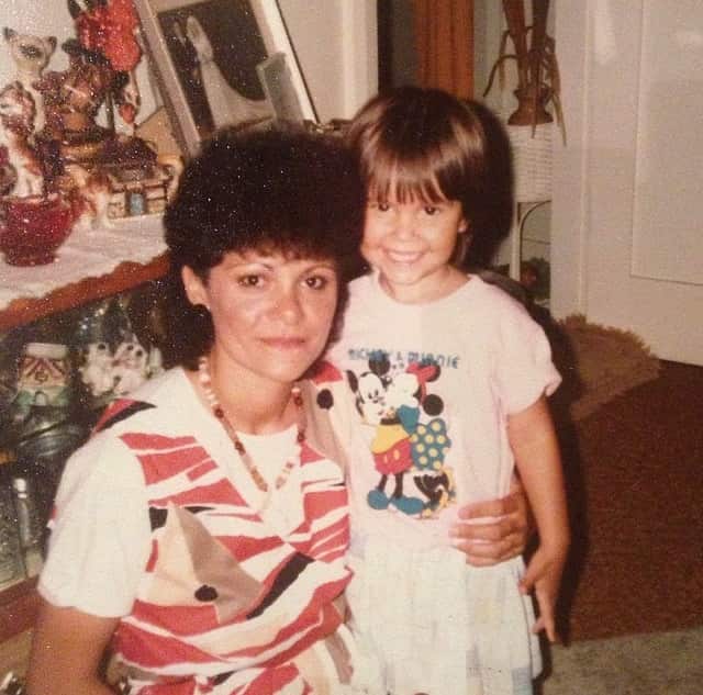 Kristy with her mum.