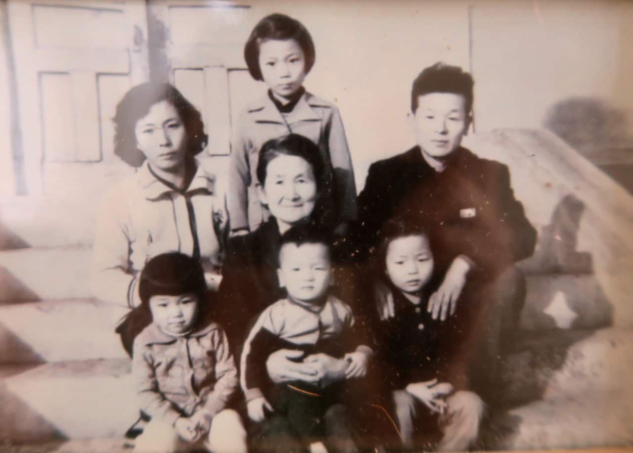 Kumhee in North Korea with her family.