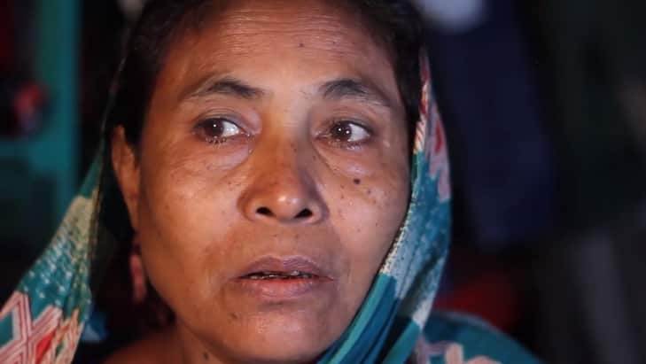 Laila, 45, can not provide food for her children after losing her job due to COVID-19.