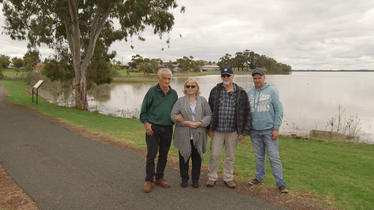 United ... at their first group meeting, MND sufferers Albert Brown, Suzie Fisher and Tim Trembath with Don Ridley, son of their fellow patient, Col