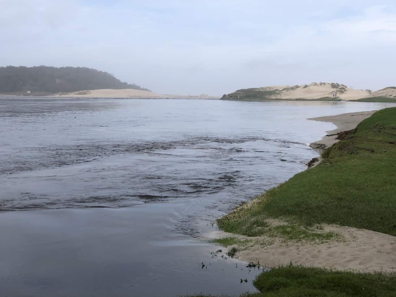 The flood threat has receded after the lake was opened with an excavator on Monday morning. 