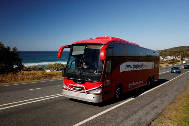 The bus service stops in 180 communities around Australia.