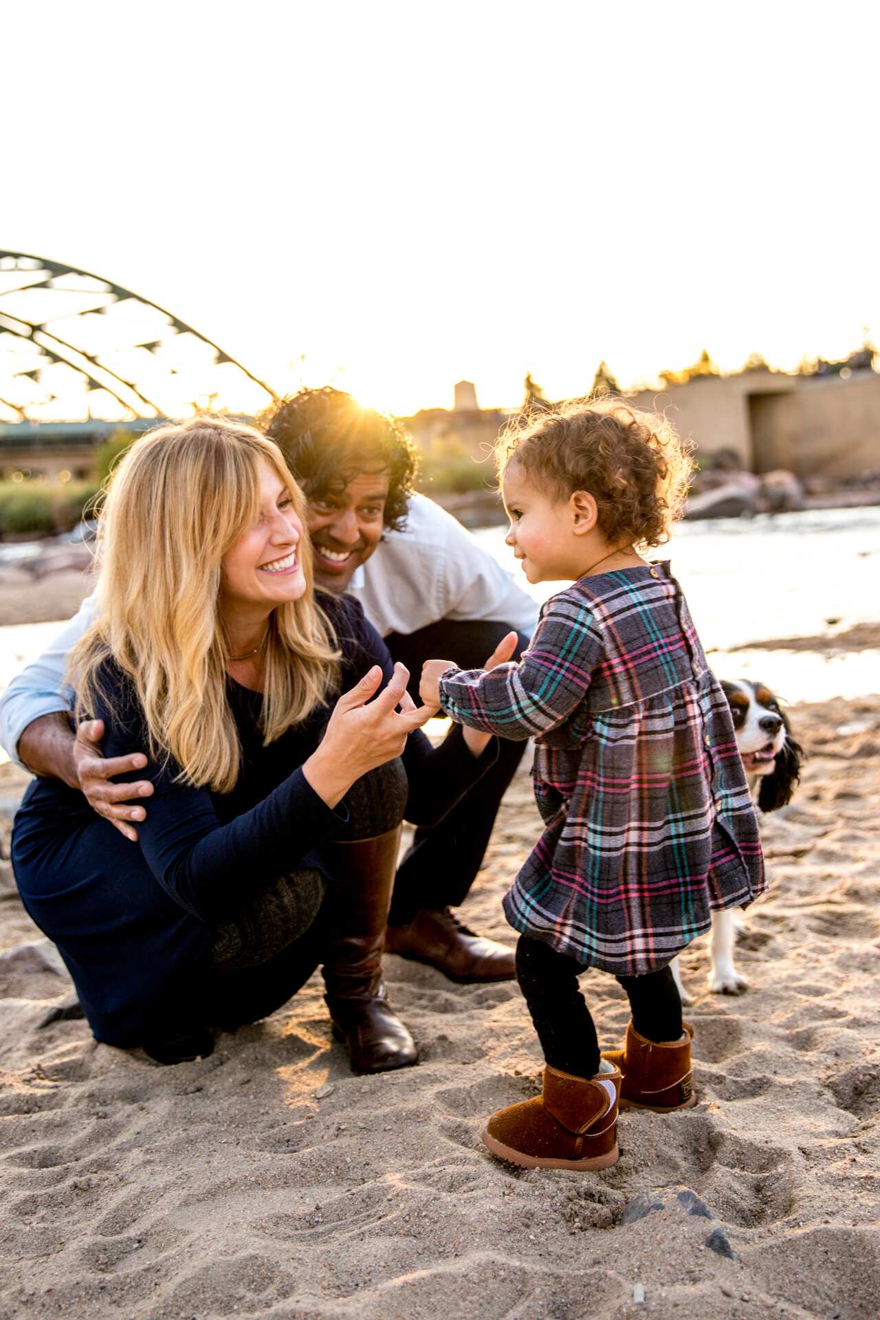 Laura Morsch-Babu is pregant with baby number two, here she is with her husband and eldest child.