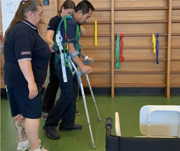 Rahimi Ahmad learning to walk again 