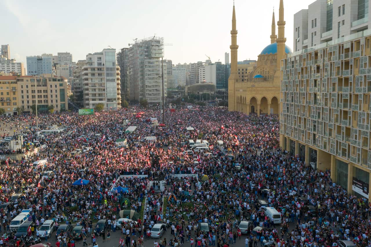 Thousands of people have taken to the streets of Lebanon for a fourth day of protests.