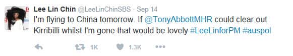 Lee Lin Chin tweets