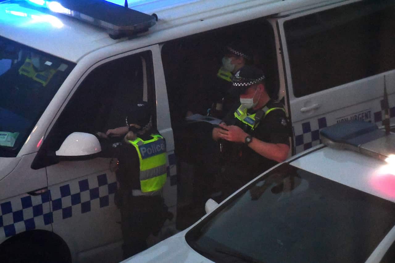 Victorian Police officers are stationed at Melbourne International Airport as Malka Leifer arrives.