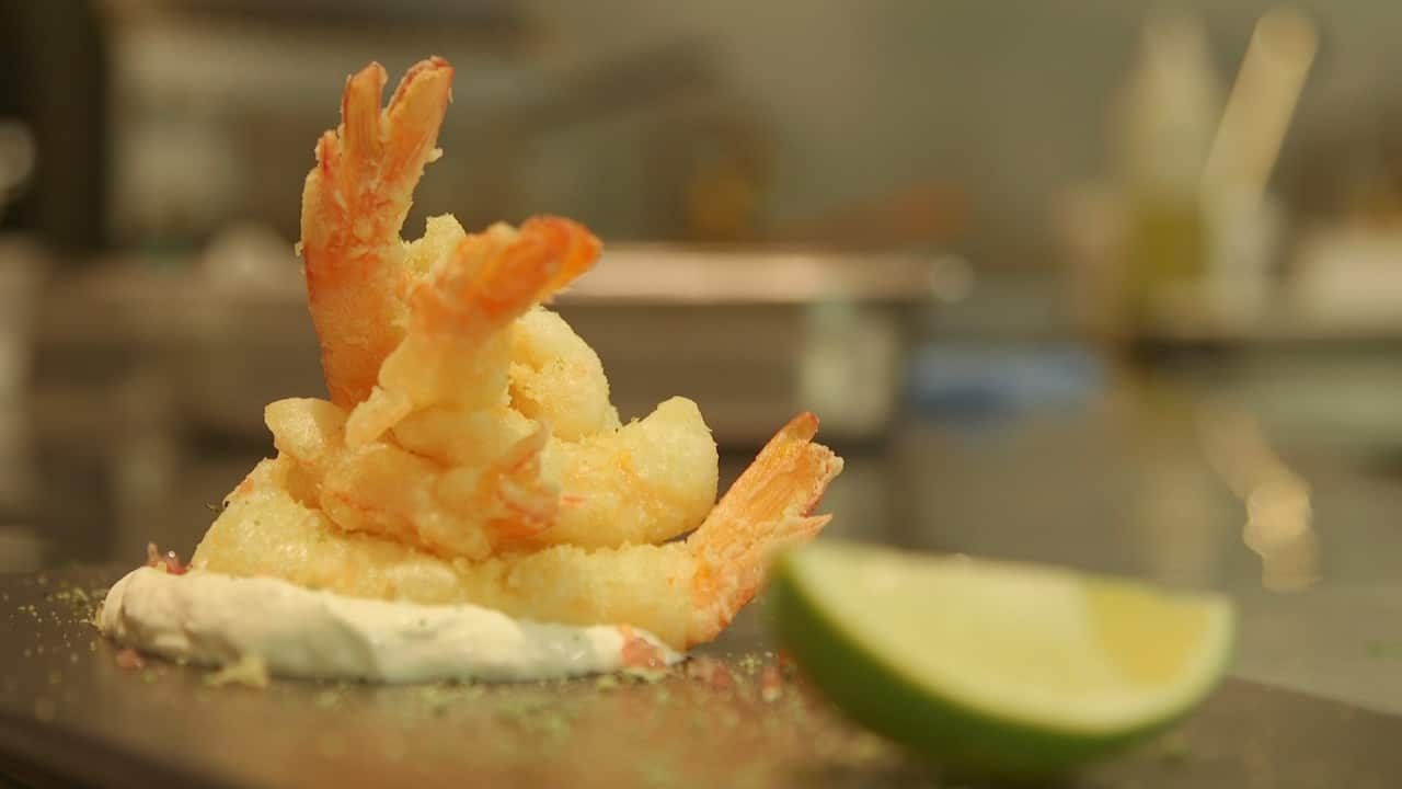 Mooloolaba prawns are another popular dish at Little Humid.