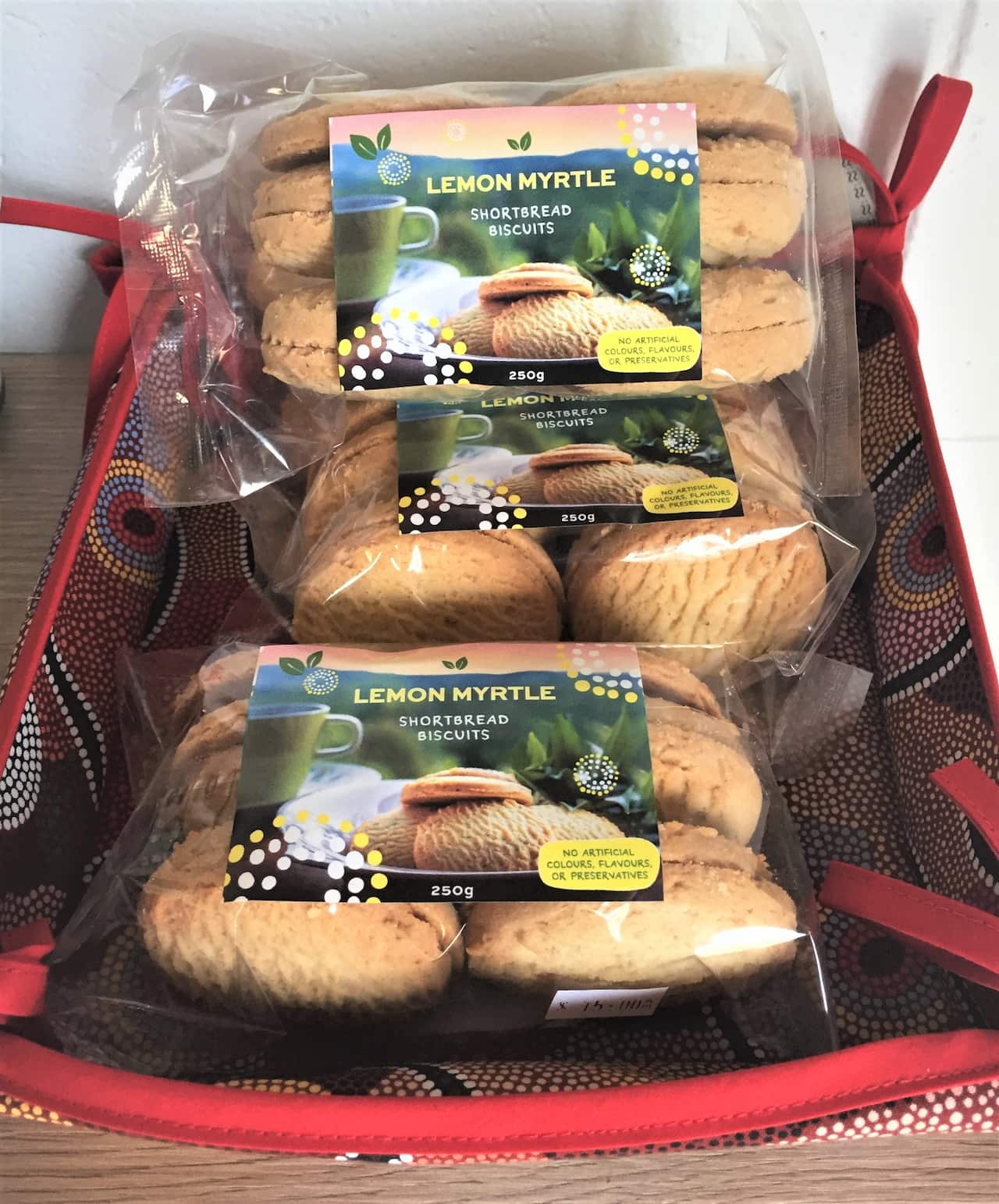 Lemon myrtle biscuits are popular.