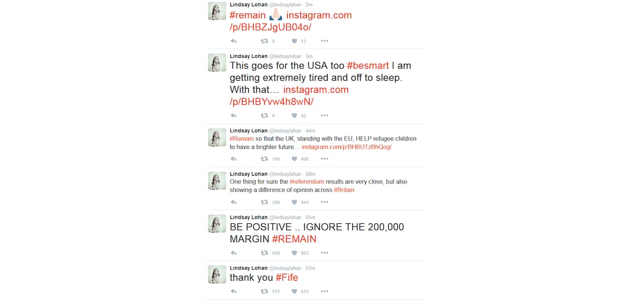 lindsay lohan on brexit