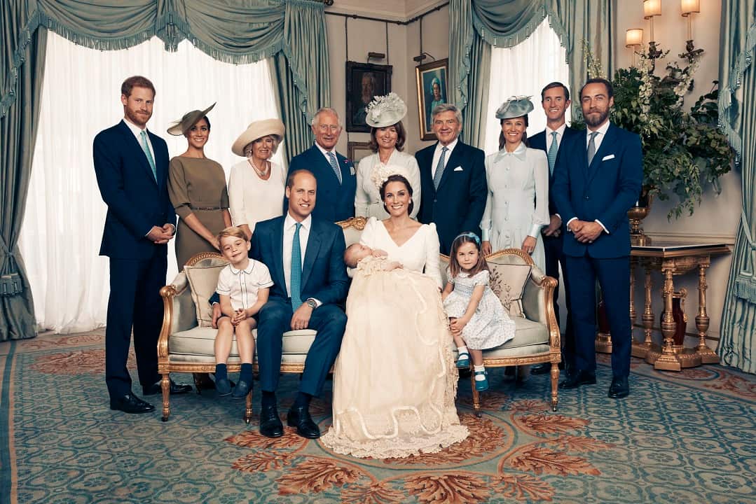 One of the official photograph to mark the christening of Prince Louis at Clarence House.
