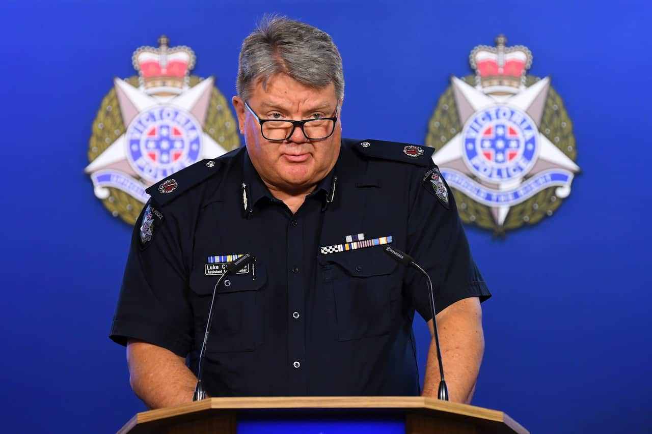 Victoria Police Assistant Commissioner Luke Cornelius says he is frustrated with having to repeat the message for protesters to stay at home.