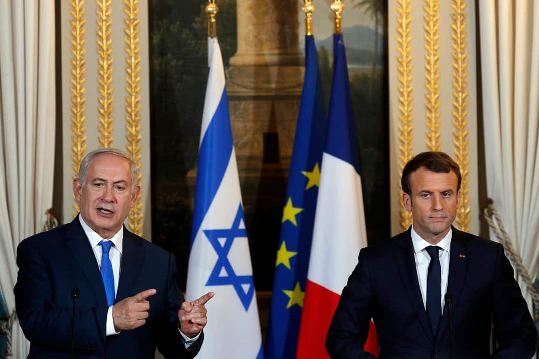 Israeli Prime Minister Benjamin Netanyahu's first meeting in Europe was with French President Emmanuel Macron where they discussed US' Jerusalem decision.