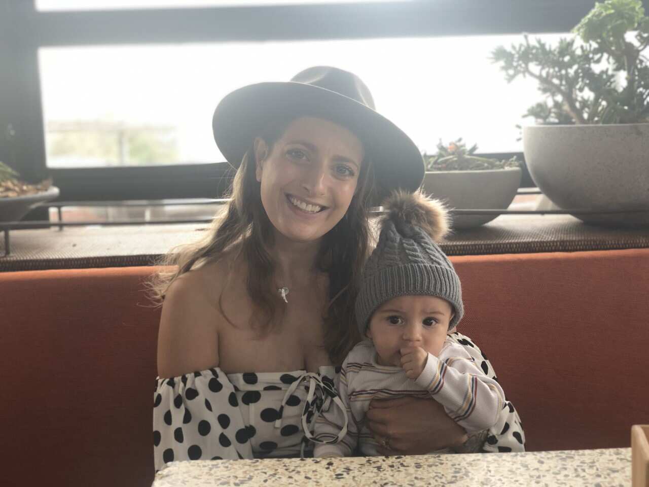 Madeleine Hull and her son.