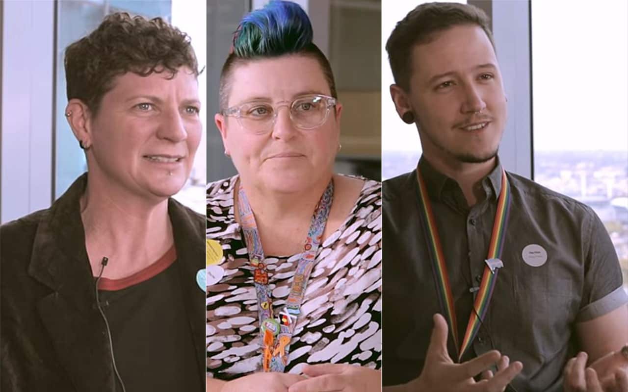 Dr Son Vivienne, Nicole Lord and Jack Metcalfe, from the Victorian Government.