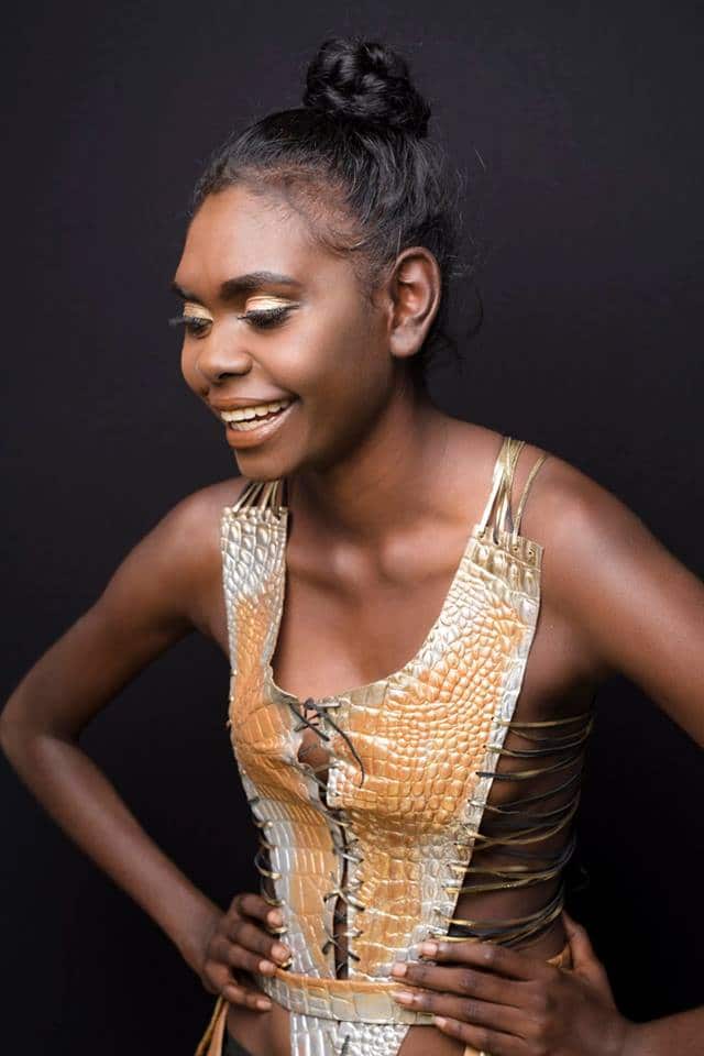 Maminydjama Maymuru was first approached about modelling as a schoolgirl. She turned down the offer to finish her education.