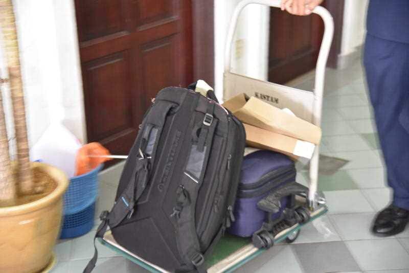 The bags Australian mother Maria Elvira Pinto Exposto was allegedly carrying when she was detained at Kuala Lumpur airport in 2014.