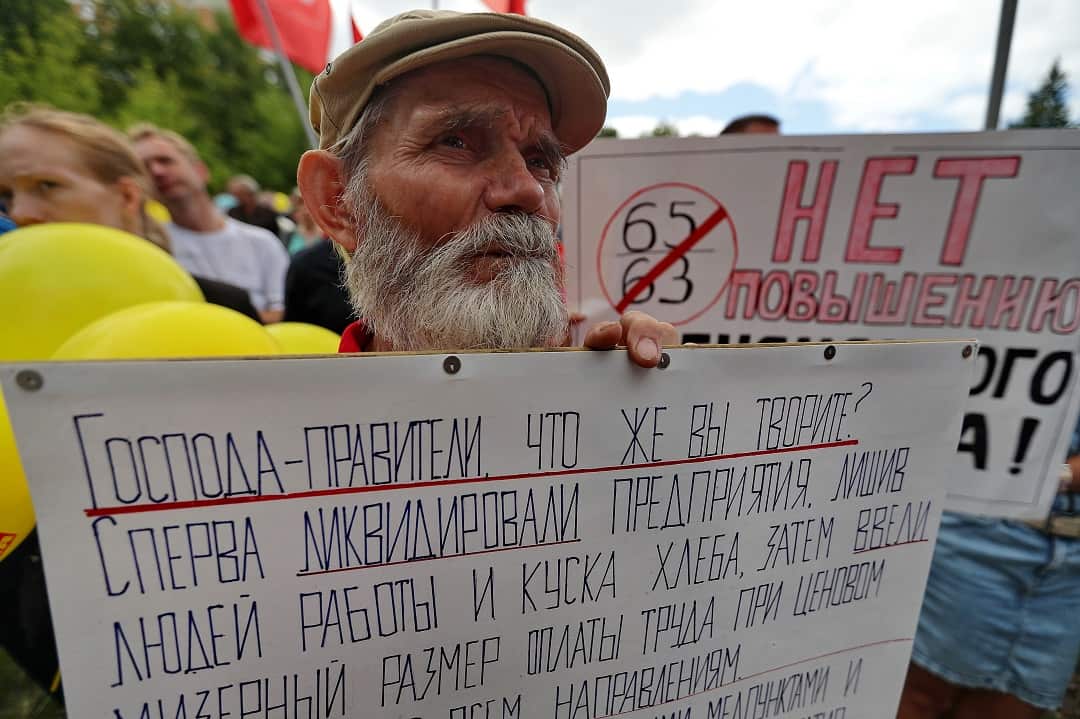 Ivanovo residents protest against proposed changes to Russia's pension legislation