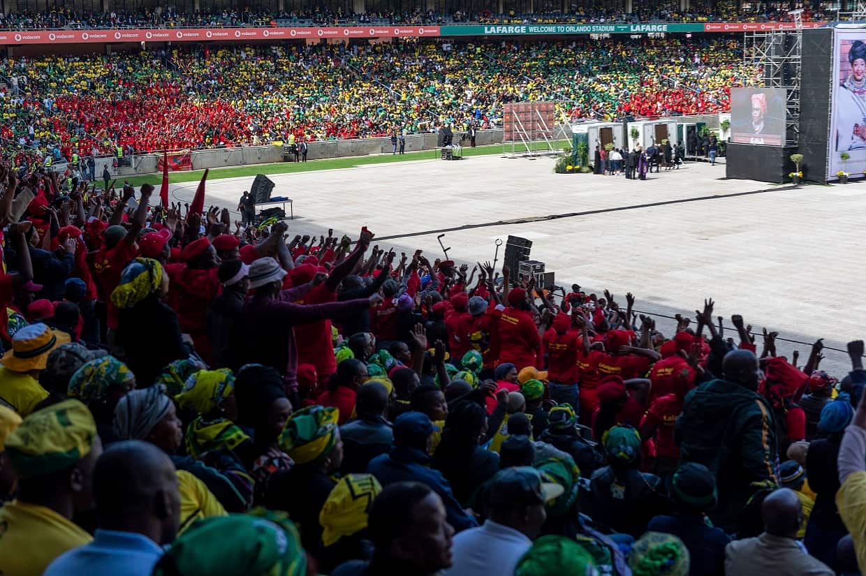 Tens of thousands of South Africans attended the official state funeral.
