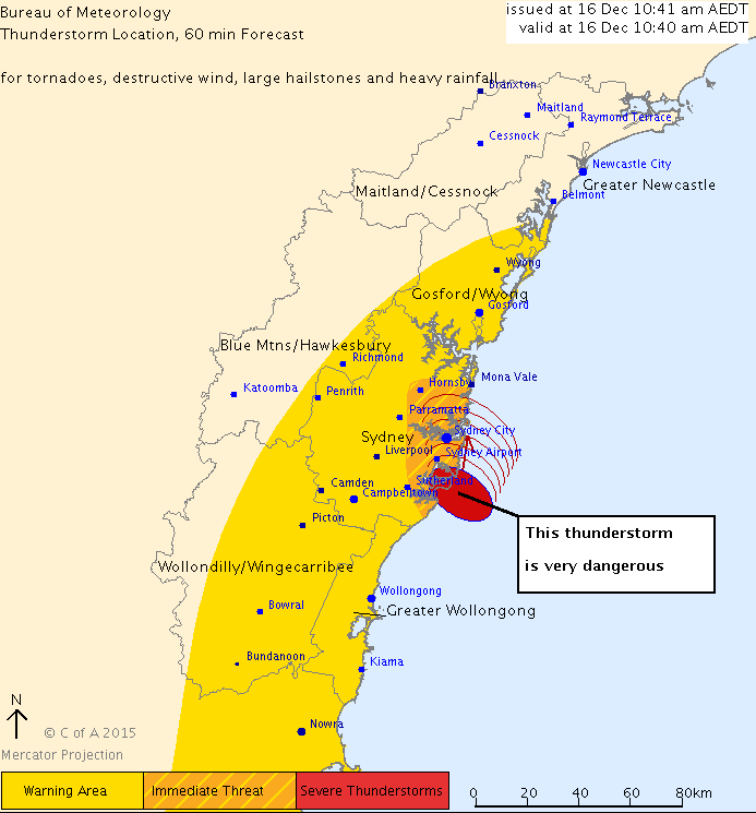 Forecast path of the storm system