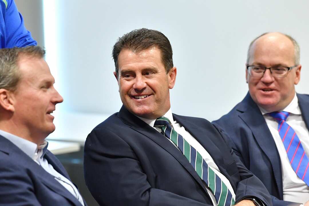 Former Australian cricketer Mark Taylor (centre) says he's not interested in becoming CA chairman.  