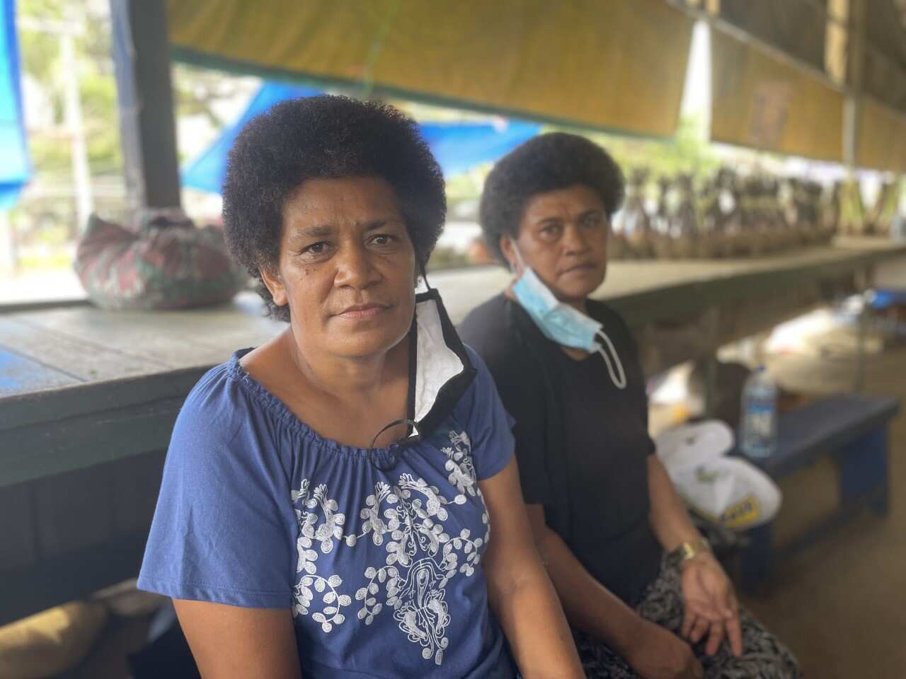 Market vendors in downtown Nadi lean heavily on the business of local tourism employees.
