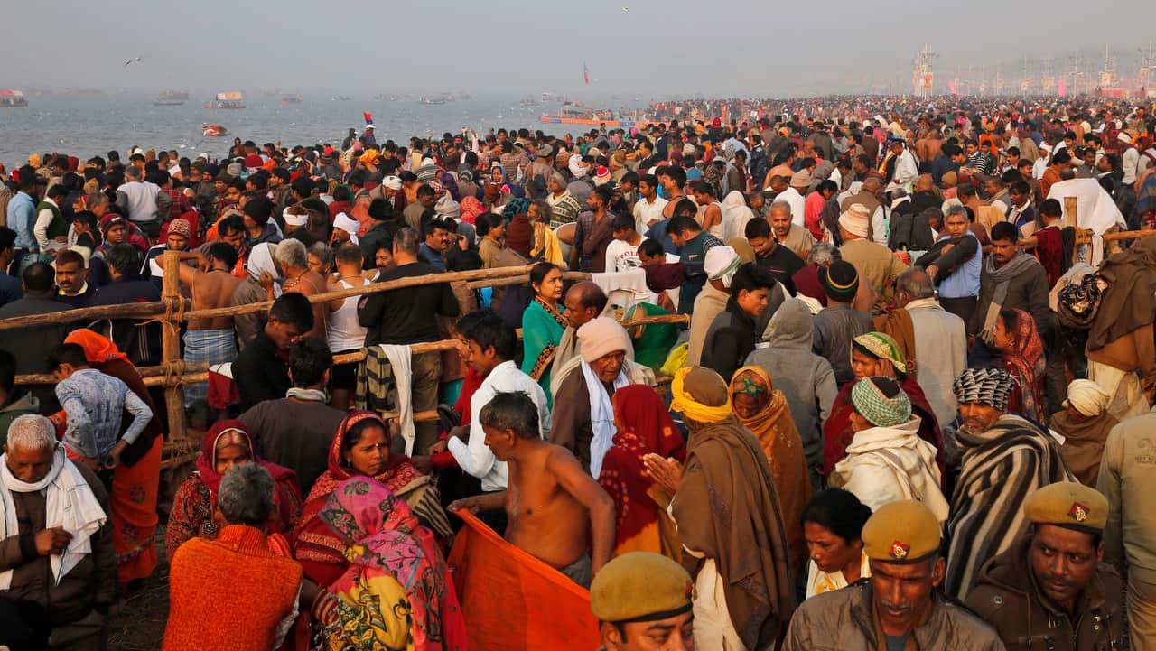 Pilgrims from across the world are gathering in India for the Kumbh Mela.