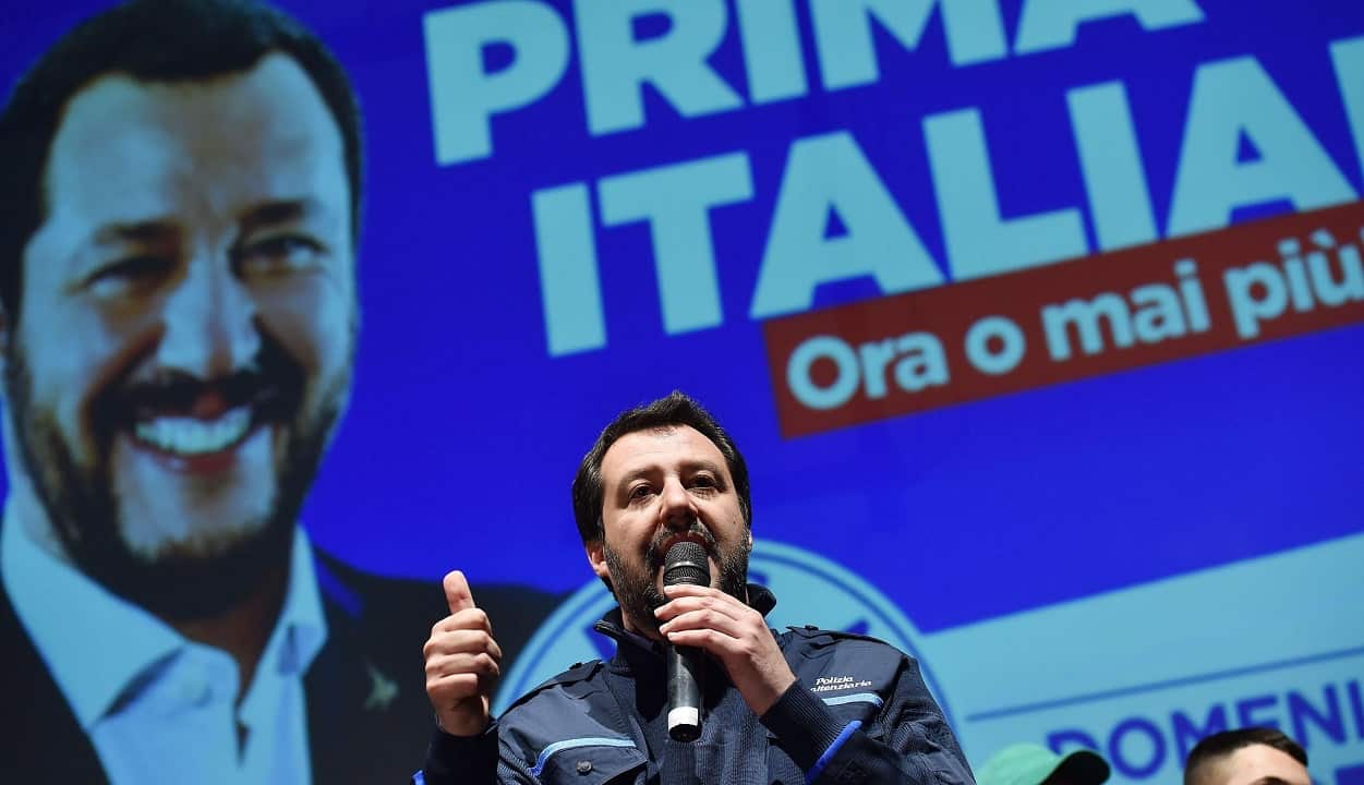 The North League (LN) party's Matteo Salvini.