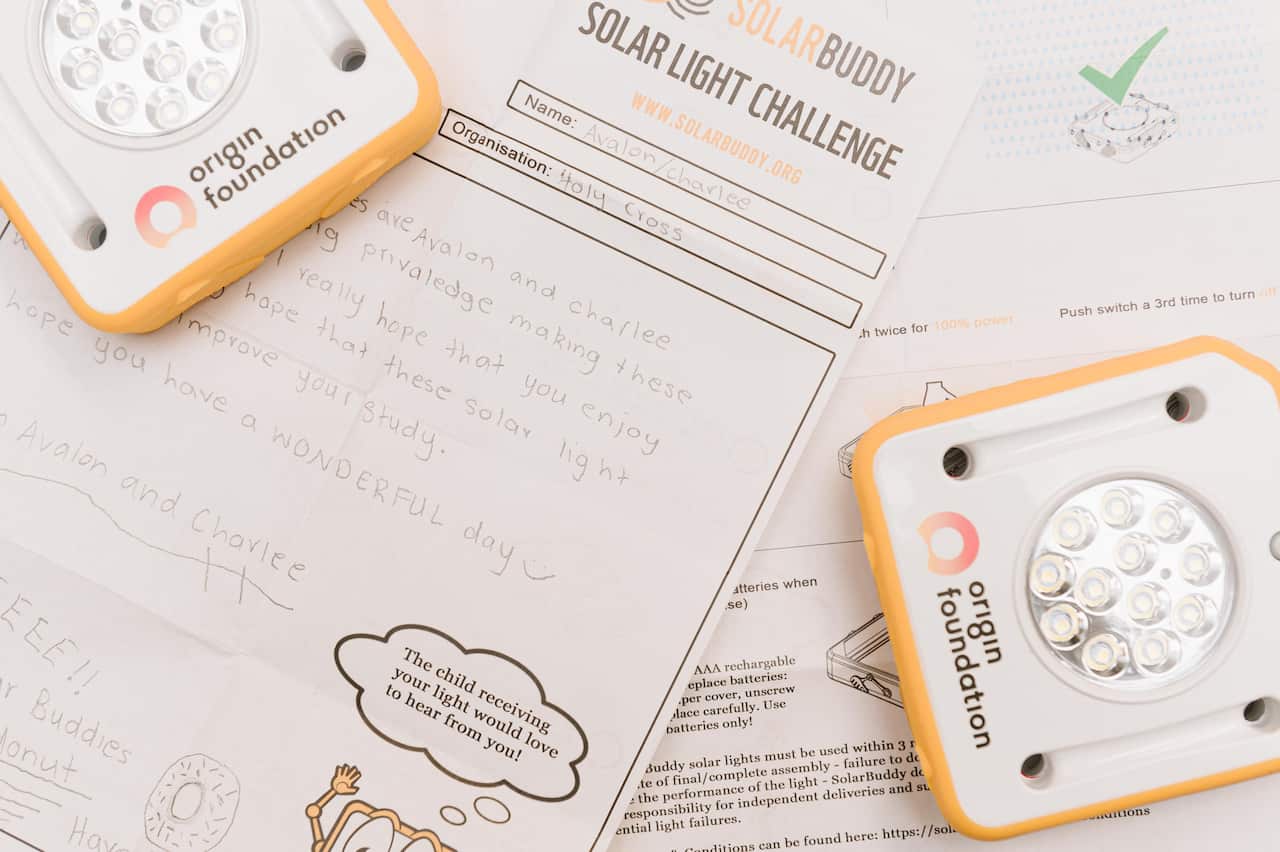 The program allows students to build solar powered lights which are later sent overseas to children living in remote communities along with letters. 