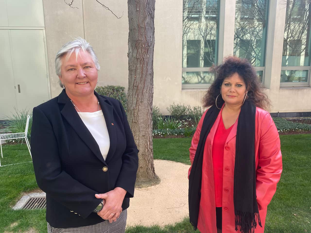 Labor Senator Malarndirri McCarthy and Country Liberals Senator Sam McMahon 