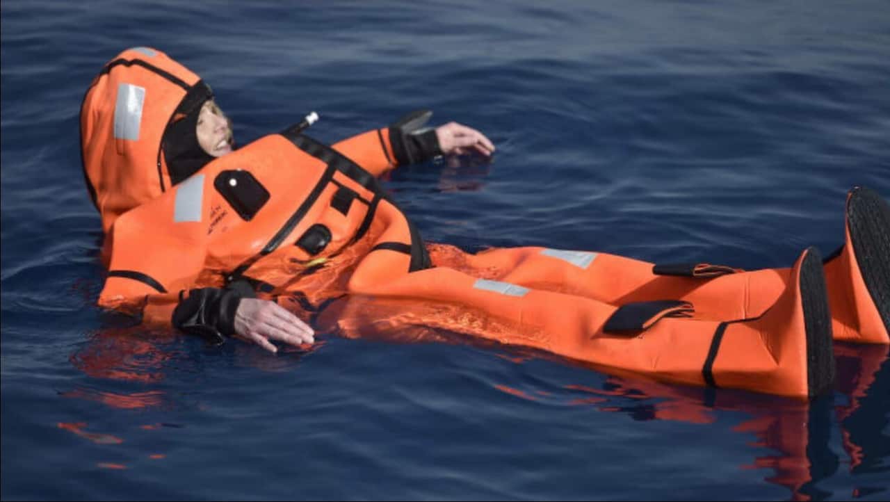 Current Norwegian health minister Sylvi Listhaug pictured in the Mediterranean Sea in 2016. 