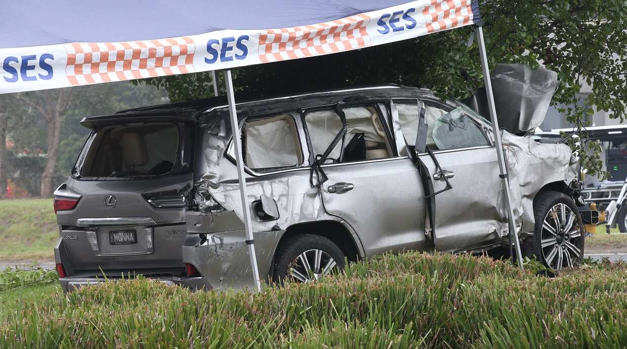 The Lexus 4WD involved in the fatal hit and run.