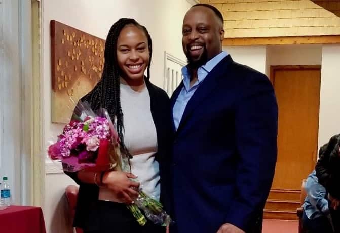Jasmine Martin with her father Michael. 