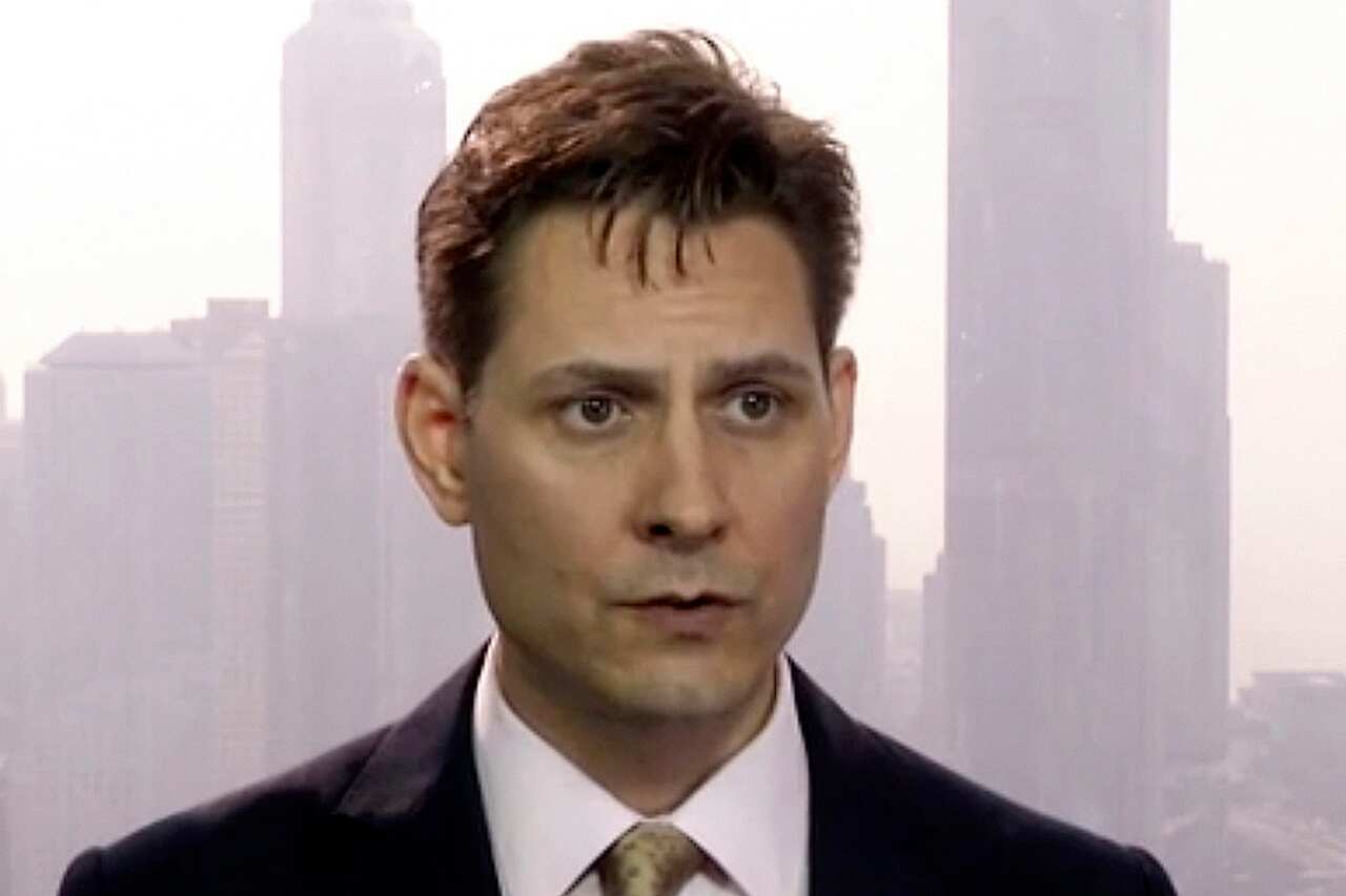 Michael Kovrig speaks during an interview in Hong Kong on 28 March 2018.