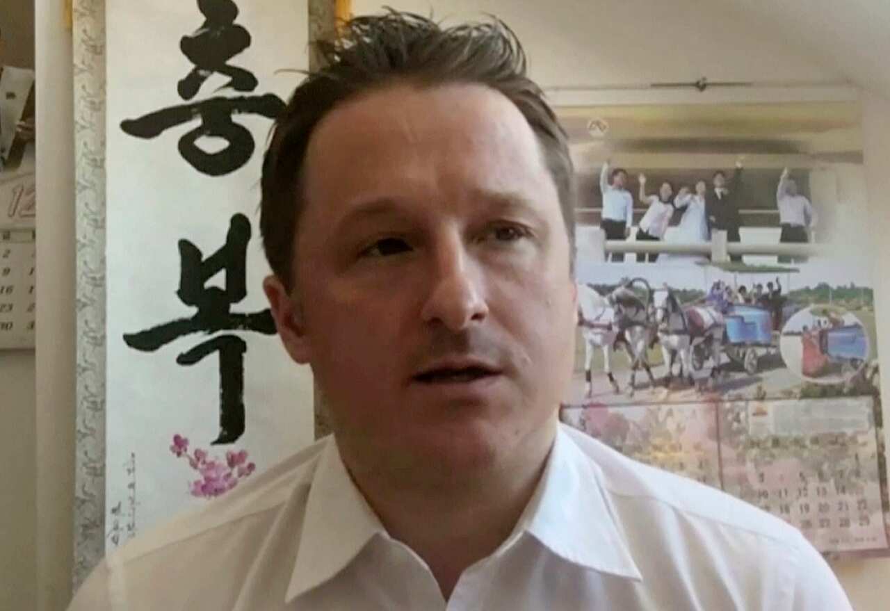 Michael Spavor talks during a Skype interview in Yanji, China on 2 March 2017.