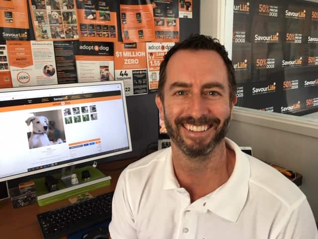 Michael McTeigue founded SavourLife to support dog rescue.