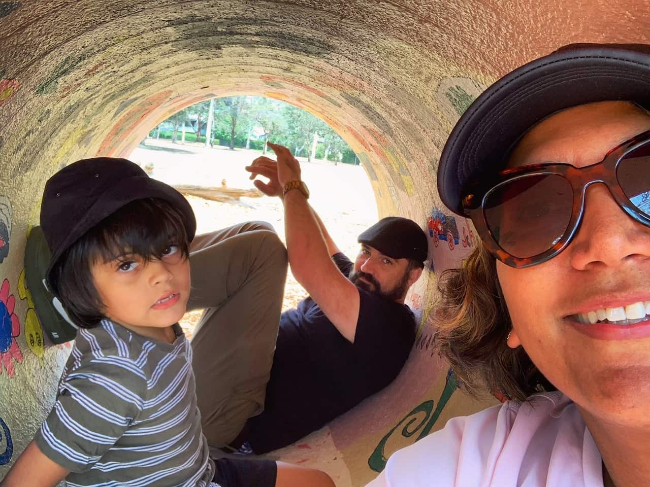 Mikala with her family.