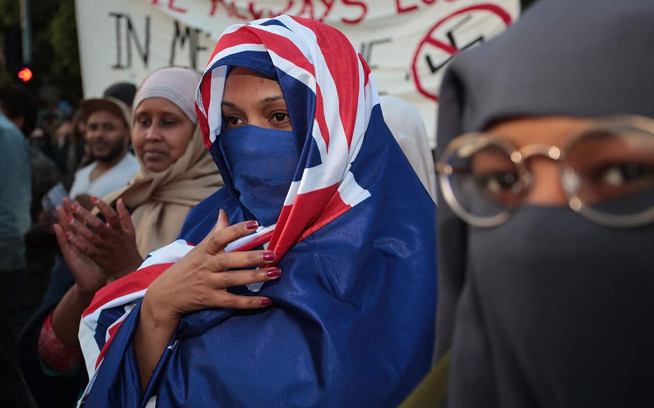 Campaign Against Racism and Fascism members demonstrate outside Milo Yiannopoulos's sold out shows at the Melbourne Pavilion in Melbourne.