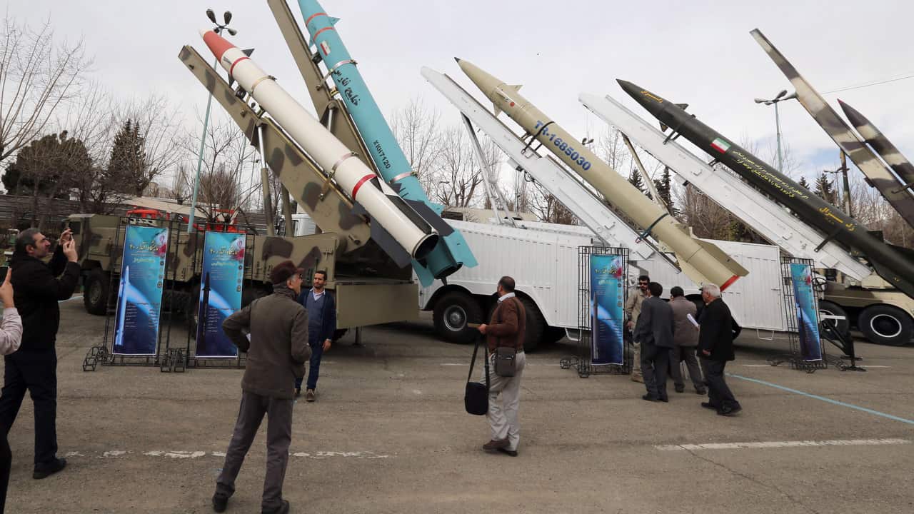 Iranians visit a weaponry and military equipment exhibition in Tehran, Iran, 2 February, 2019.