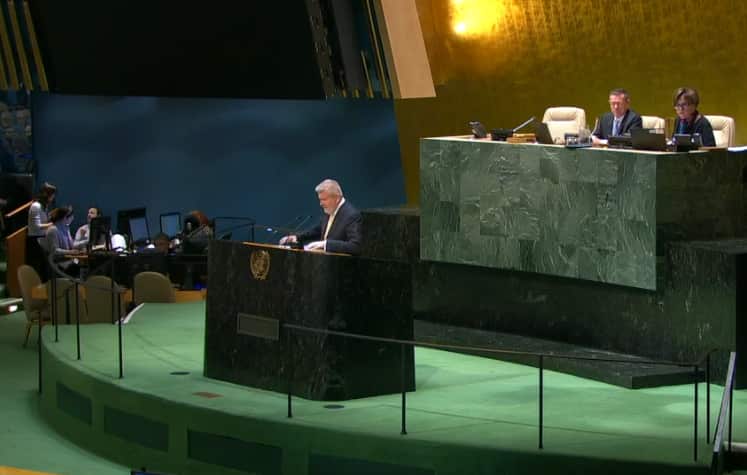 Mitch Fifield at the UN General Assembly.
