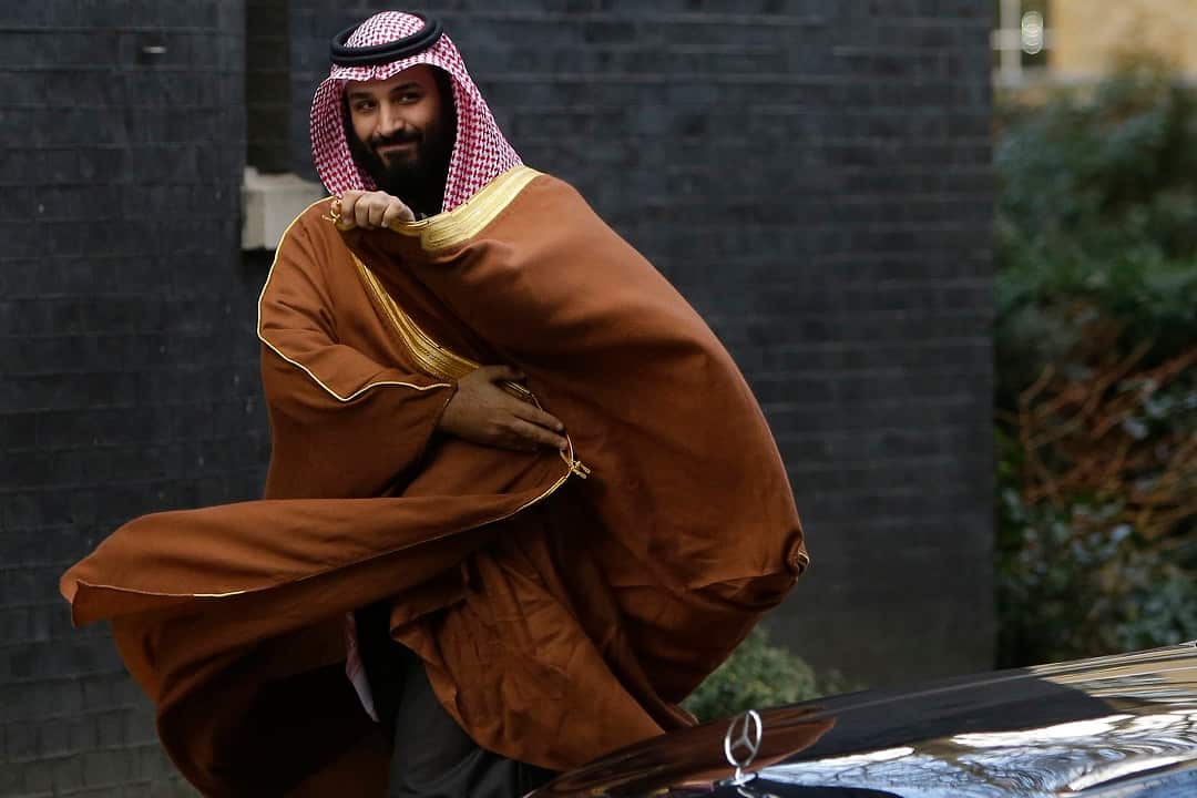 The image in the West of Crown Prince Mohammed bin Salman has reportedly been damaged.