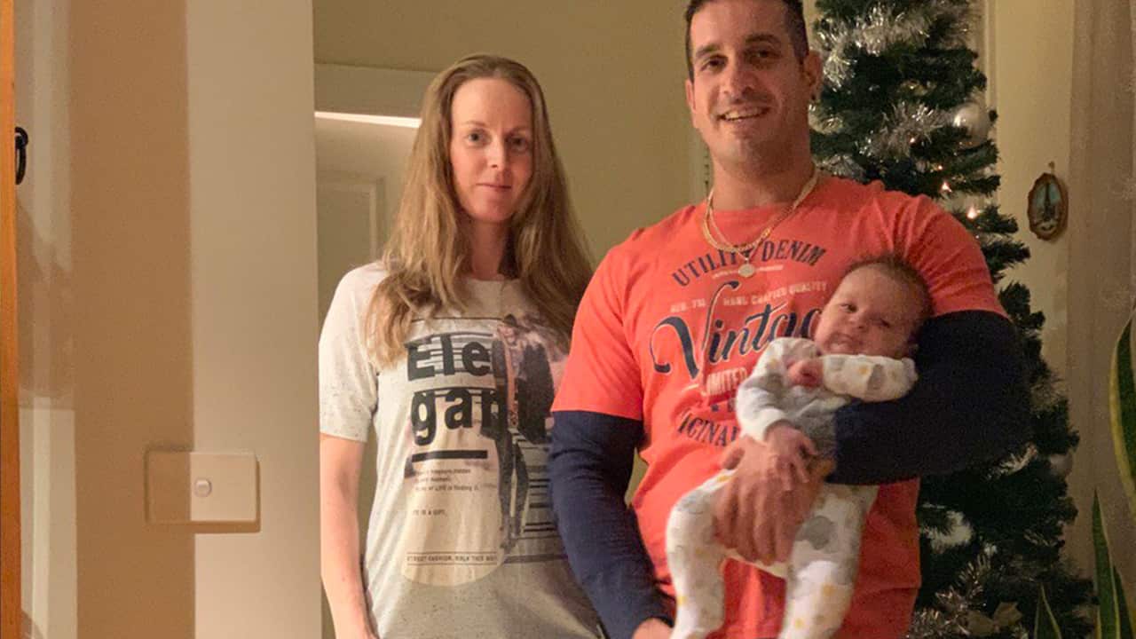 Dyandra Mol with her partner, and their son, before they were separated in March. 