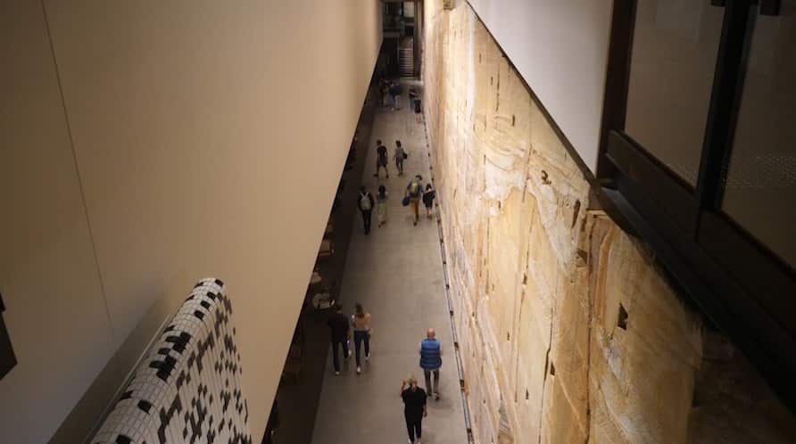 Visitors enter Tasmania's Museum of Old and New Art on its re-opening day.